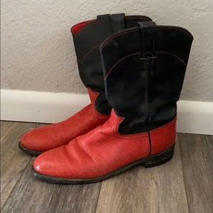 Women’s JUSTIN cowboy boots Red & Black